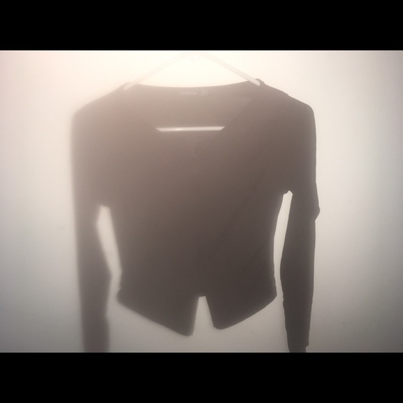 Boohoo black zipper top - Picture 3 of 4